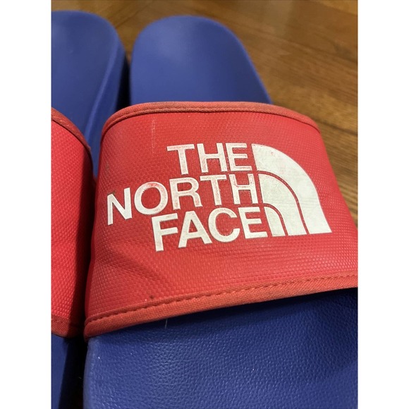 The North Face Mens Base Camp Sandal Slides Size 9 M Red & Blue Basecamp - Picture 3 of 16